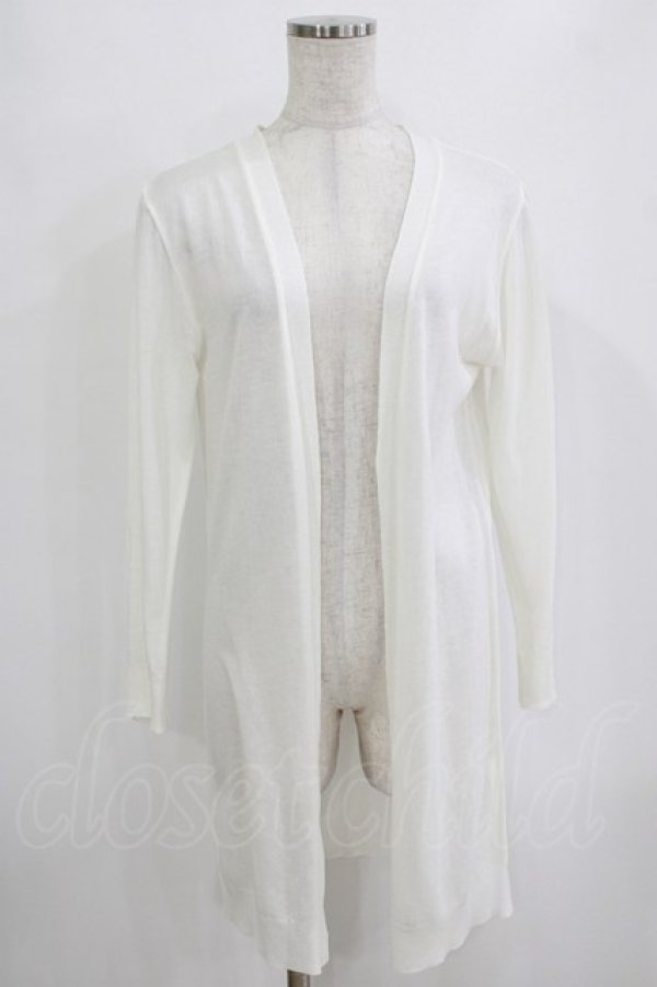 画像1: Ozz On / バックプリントロングカーデ  白 H-26-01-06-045-OO-TO-KB-ZT0108H (1)