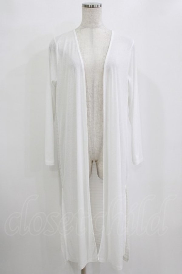 画像1: Rozen Kavalier / シアーボーダーロングカーデ  白 H-26-01-06-046-OO-TO-KB-ZT0108H (1)