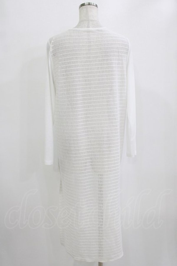 画像3: Rozen Kavalier / シアーボーダーロングカーデ  白 H-26-01-06-046-OO-TO-KB-ZT0108H (3)