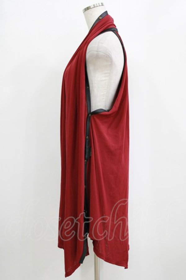 画像2: Ozz oneste / プリントジレ  赤 H-26-01-06-047-OO-TO-KB-ZH (2)