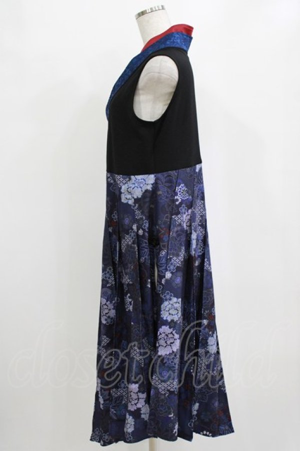 画像2: Qutie Frash / 着物プリーツチュニック  ネイビー H-26-01-06-048-QU-TO-KB-ZH (2)