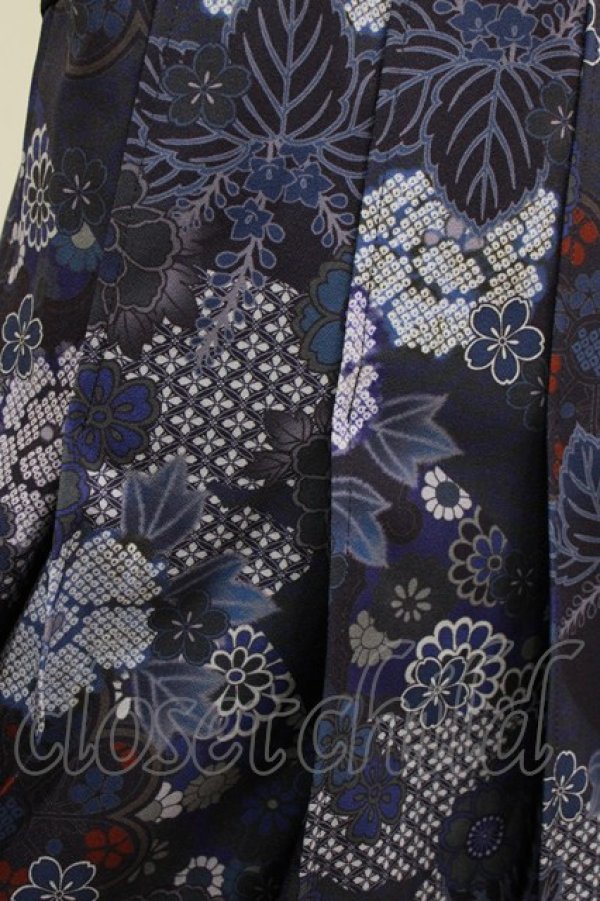 画像4: Qutie Frash / 着物プリーツチュニック  ネイビー H-26-01-06-048-QU-TO-KB-ZH (4)