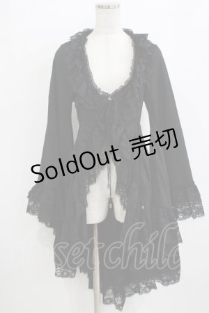 画像: Qutie Frash / 着物レースカーディガン  ブラック H-26-01-06-049-QU-TO-KB-ZH