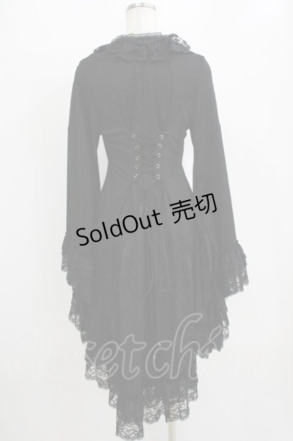 画像3: Qutie Frash / 着物レースカーディガン  ブラック H-26-01-06-049-QU-TO-KB-ZH (3)