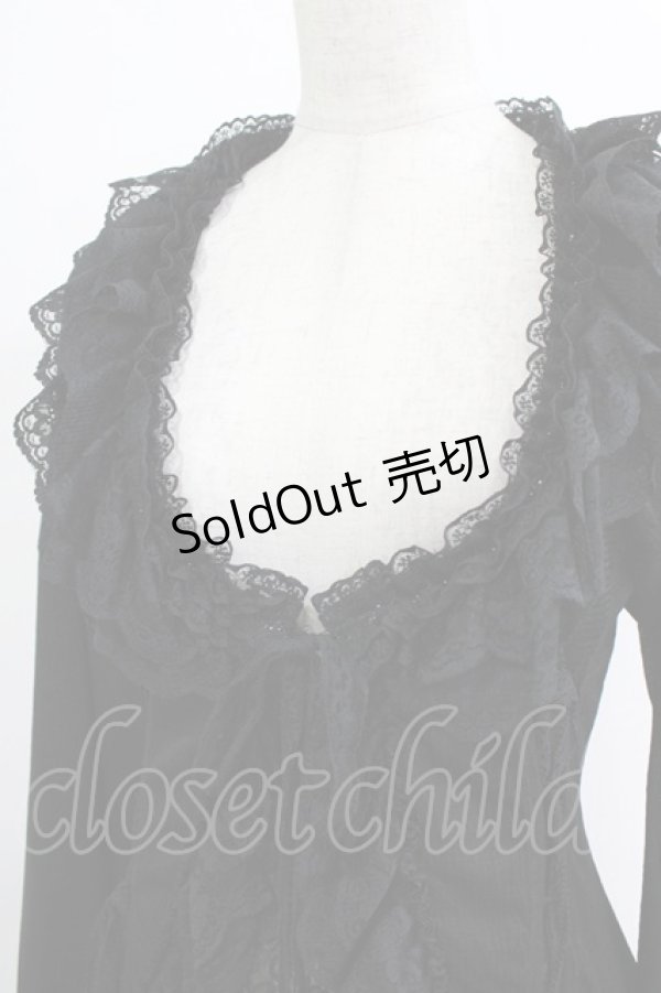 画像4: Qutie Frash / 着物レースカーディガン  ブラック H-26-01-06-049-QU-TO-KB-ZH (4)