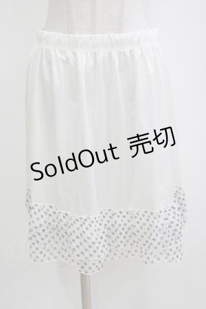 画像: MARBLE / スターフリルペチコート  白 H-26-01-06-055-GO-SK-KB-ZH