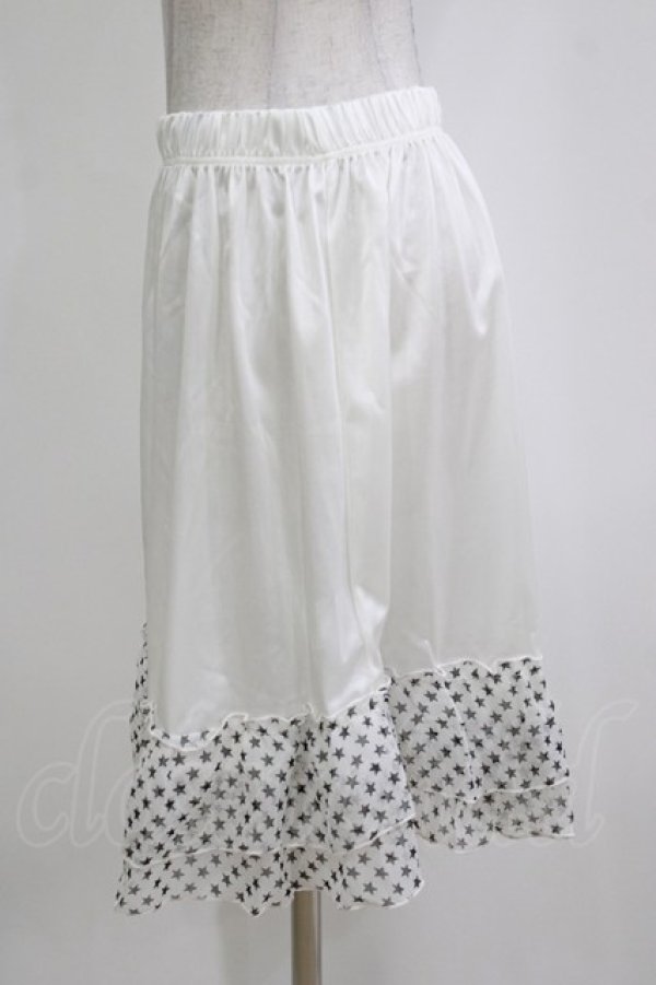 画像2: MARBLE / スターフリルペチコート  白 H-26-01-06-055-GO-SK-KB-ZH (2)