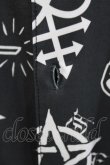 画像5: REFLEM / オカルト総柄シャツ  モノクロ H-26-01-06-056-PU-BL-KB-ZH (5)