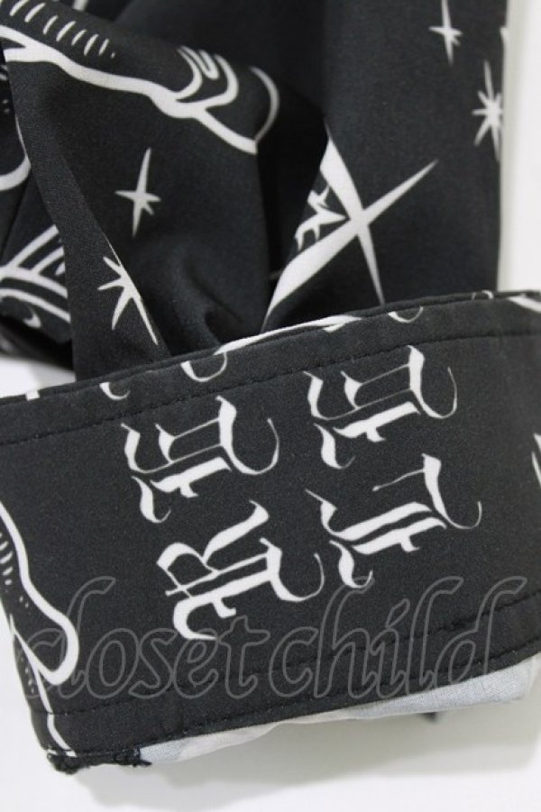 画像6: REFLEM / オカルト総柄シャツ  モノクロ H-26-01-06-056-PU-BL-KB-ZH (6)