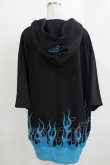 画像3: TRAVAS TOKYO / Fire bear H/S Hoodie  ブラック×ブルー H-26-01-06-058-PU-TO-KB-ZT0108H (3)