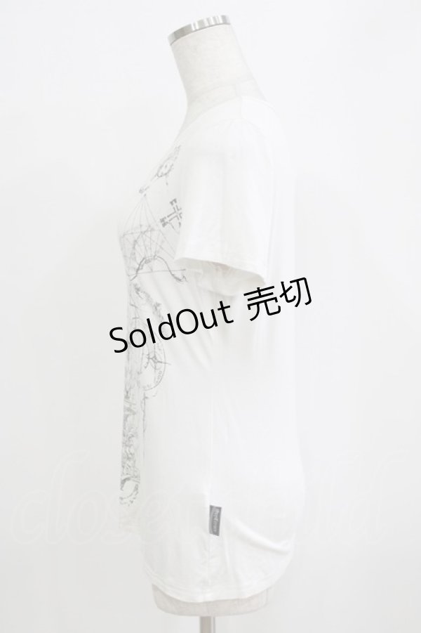 画像2: Ozz Croce / 刺繍プリント半袖カットソー  白 H-26-01-06-060-OO-TO-KB-ZH (2)