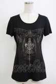 画像1: Ozz Croce / 刺繍プリント半袖カットソー  黒 H-26-01-06-061-OO-TO-KB-ZH (1)