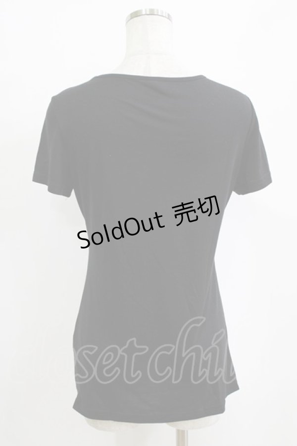 画像3: Ozz Croce / 刺繍プリント半袖カットソー  黒 H-26-01-06-061-OO-TO-KB-ZH (3)