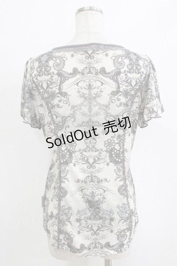 画像3: Rozen Kavalier / 総柄プリントトップス  グレー H-26-01-06-062-OO-TO-KB-ZT547 (3)