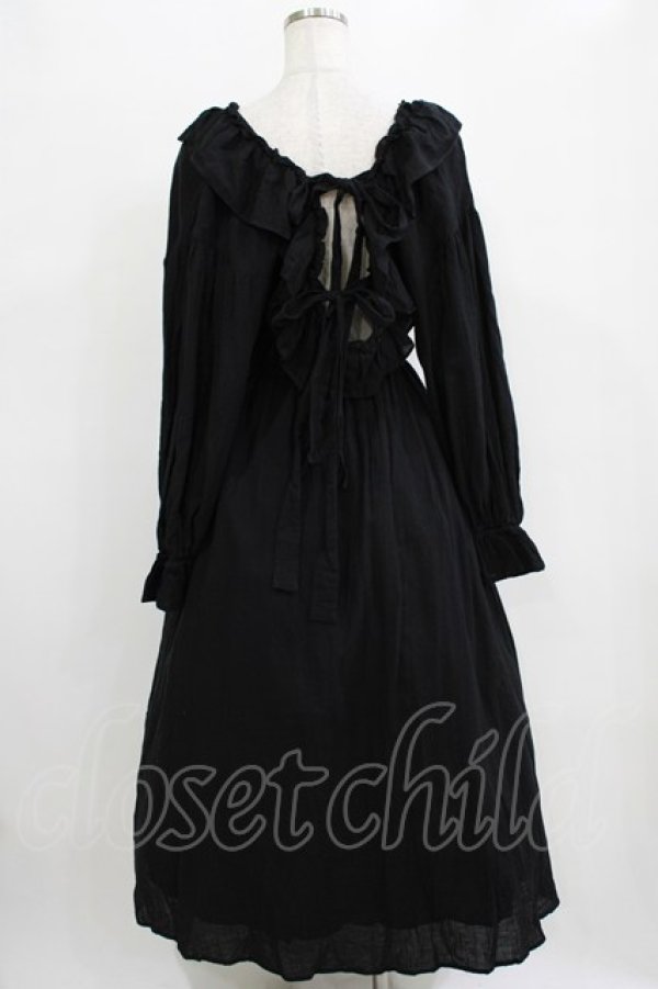 画像3: merry jenny / ribbonガーゼ2wayワンピース  ブラック H-26-01-06-006-LO-OP-KB-ZH (3)