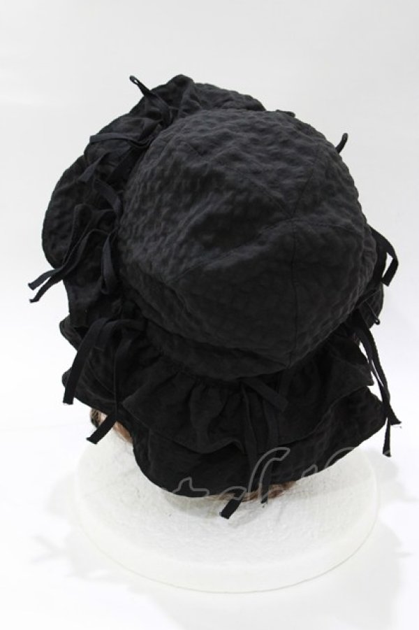 画像3: merry jenny / ribbonフリルハット  ブラック H-26-01-06-073-LO-AC-KB-ZH (3)