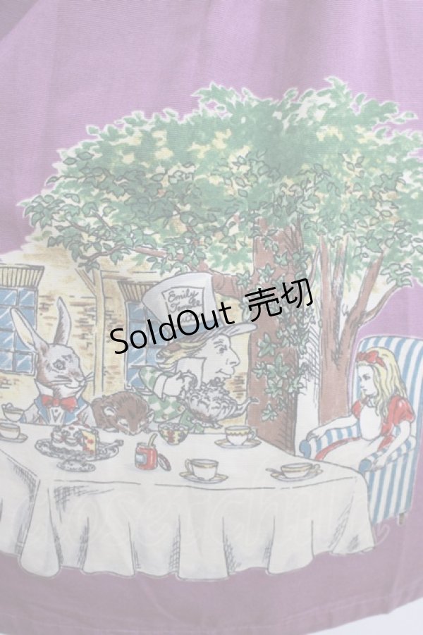 画像4: Emily Temple cute / アリスのティーパーティーフリルノースリーブワンピース  パープル H-26-01-06-001-ET-OP-KB-ZH (4)