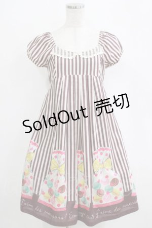 画像: Emily Temple cute / ラッピングマカロンワンピース  チャ H-26-01-06-010-ET-OP-KB-ZH