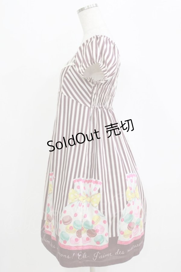 画像2: Emily Temple cute / ラッピングマカロンワンピース  チャ H-26-01-06-010-ET-OP-KB-ZH (2)