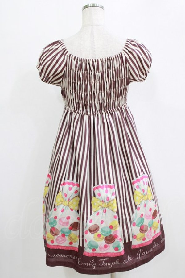 画像3: Emily Temple cute / ラッピングマカロンワンピース  チャ H-26-01-06-010-ET-OP-KB-ZH (3)