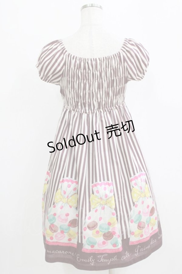 画像3: Emily Temple cute / ラッピングマカロンワンピース  チャ H-26-01-06-010-ET-OP-KB-ZH (3)