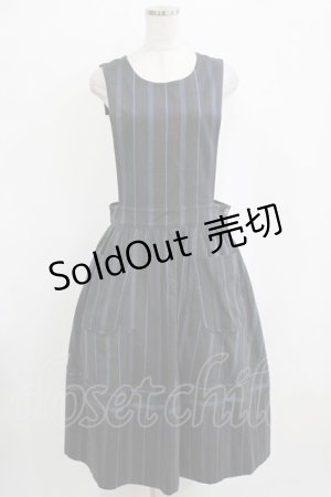 画像: Jane Marple / Regatta Stripeマナードレス  チャコールグレー H-26-01-06-015-JM-OP-KB-ZH