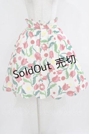 画像: Jane Marple / チューリップスカラップスカート  オフホワイト H-26-01-06-002-JM-SK-KB-ZH