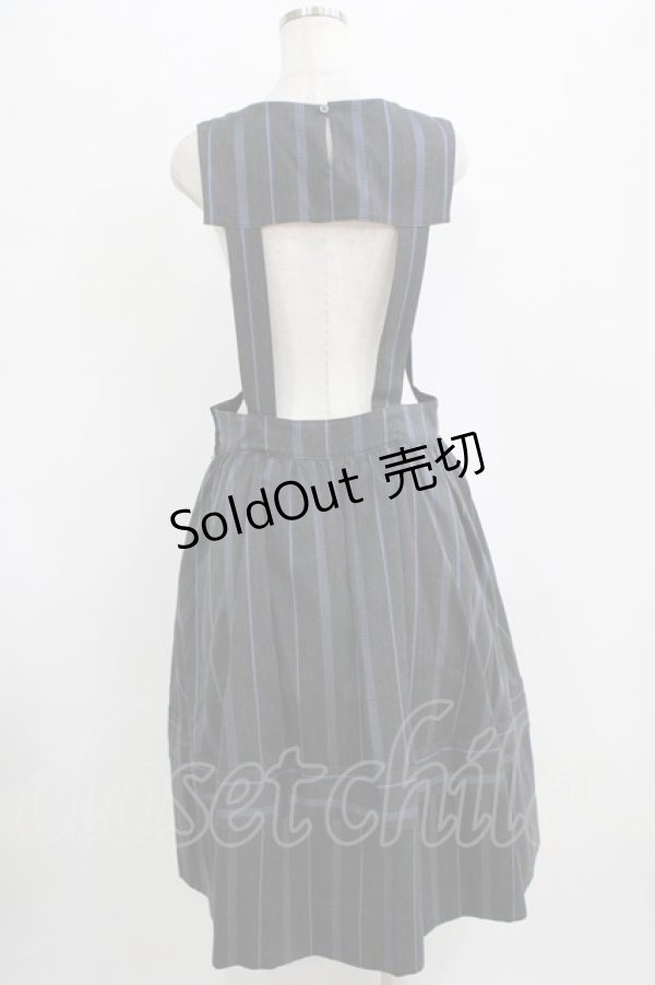 画像3: Jane Marple / Regatta Stripeマナードレス  チャコールグレー H-26-01-06-015-JM-OP-KB-ZH (3)