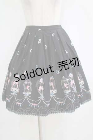 画像: Emily Temple cute / 鳥かごスカート  ブラック H-26-01-06-019-ET-SK-KB-ZH