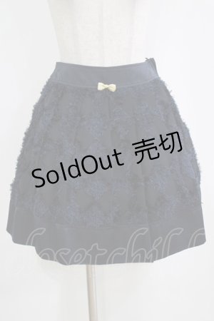 画像: Emily Temple cute / フワフワダイヤ柄シフォンスカート  ネイビー H-26-01-06-020-ET-SK-KB-ZH