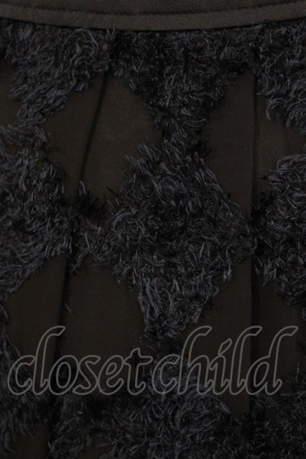 画像4: Emily Temple cute / フワフワダイヤ柄シフォンスカート  ネイビー H-26-01-06-020-ET-SK-KB-ZH (4)