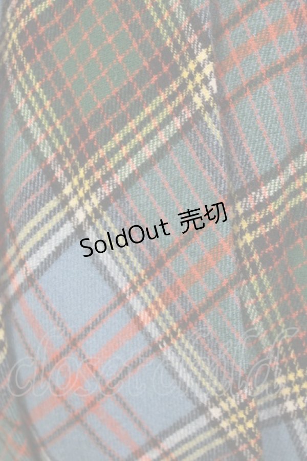 画像4: Emily Temple cute / ウールタータンスカート  ブルー H-26-01-06-021-ET-SK-KB-ZH (4)