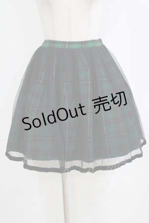 画像: Emily Temple cute / チュールタータンスカート  グリーン H-26-01-06-022-ET-SK-KB-ZH