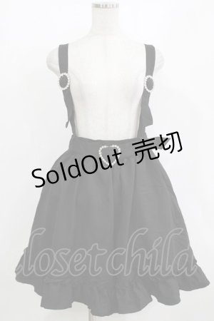 画像: DearMyLove / ストーンバックルサスフリルスカート 3L ブラック H-26-01-07-031-EL-SK-NS-ZH