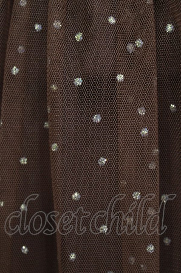 画像4: Franche Lippee / ドットチュールスカート M ブラウン H-26-01-07-032-LO-SK-NS-ZH (4)