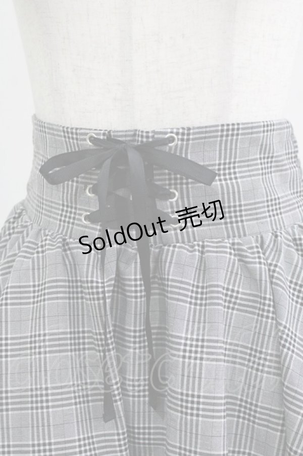 画像4: Ank Rouge / スピンドルチェックスカート M グレー H-26-01-07-033-CA-SK-NS-ZH (4)