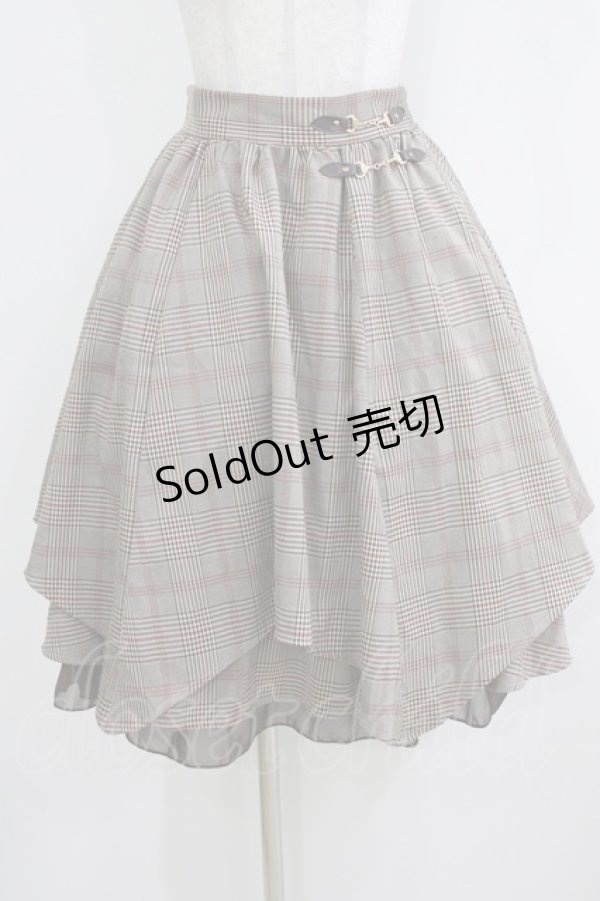 画像1: axes femme / ビット使いサススカート M ブラウン H-26-01-07-034-AX-SK-NS-ZH (1)