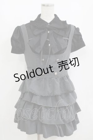 画像: NoGenki / ブラウス+スカート L ブラック/グレー H-26-01-07-035-PU-OP-NS-ZH