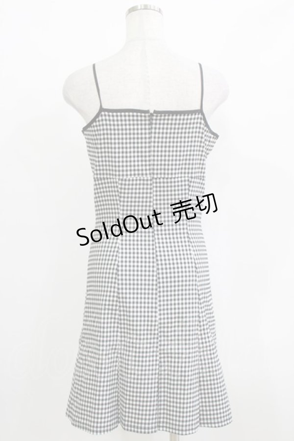 画像5: michellMacaron / ショートボレロアンサンブルギンガムワンピ Free ブラック H-26-01-07-036-GO-OP-NS-ZH (5)