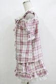 画像2: Princess Melody / チェック肩開きセットアップ Free ピンク H-26-01-07-040-EL-OP-NS-ZH (2)