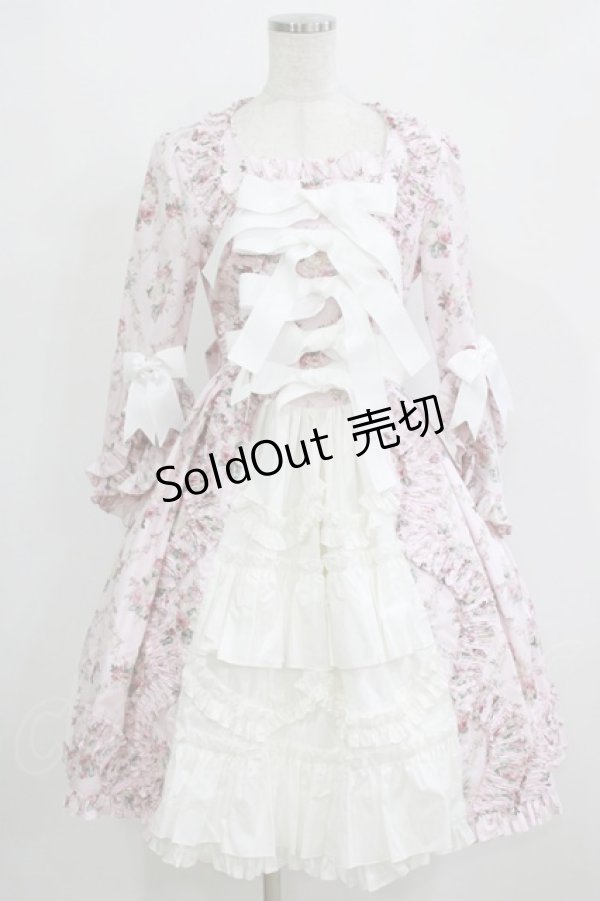 画像1: AND ROMEO / グログランリボンワンピース Free ピンク H-26-01-07-004-LO-OP-NS-ZH (1)