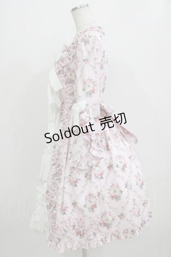 画像2: AND ROMEO / グログランリボンワンピース Free ピンク H-26-01-07-004-LO-OP-NS-ZH (2)