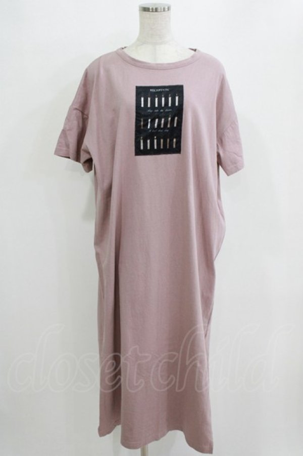 画像1: EATME / サイドスリットTワンピース Free ピンク H-26-01-07-044-LO-OP-NS-ZH (1)