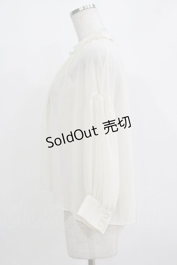 画像2: Franche Lippee / スタンドカラーブラウス M 生成り H-26-01-07-045-LO-BL-NS-ZH (2)