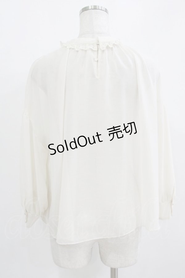 画像3: Franche Lippee / スタンドカラーブラウス M 生成り H-26-01-07-045-LO-BL-NS-ZH (3)