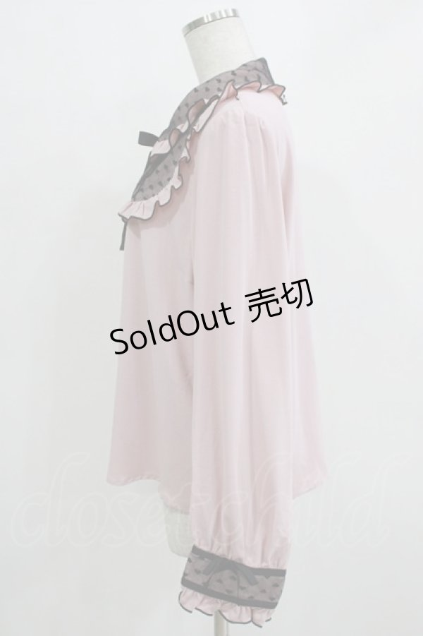 画像2: DearMyLove / ハートチュールブラウス 3L ピンク H-26-01-07-046-EL-BL-NS-ZH (2)