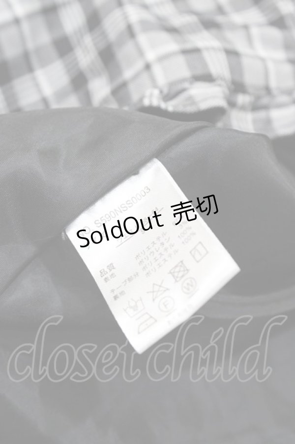 画像3: NOEMIE / ハートベルト付スピンドルスカート S ブラックチェック H-26-01-07-1033-LO-SK-NS-ZH (3)