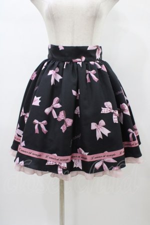 画像: Ank Rouge / Favorite Ribbonフレアーギャザースカート M ブラック H-26-01-07-1035-CA-SK-NS-ZH