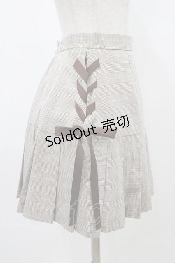 画像3: Ank Rouge / サイドスピンドルプリーツスカート M ベージュ H-26-01-07-1039-CA-SK-NS-ZH (3)