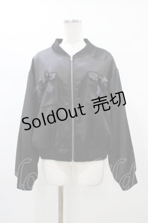 画像: Ank Rouge / BACKスピンドルブルゾン M ブラック H-26-01-07-1040-CA-JA-NS-ZH